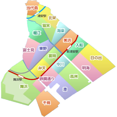 浦安市全図